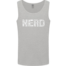 Nerd Word Art Geek Mens Vest Tank Top Sports Grey
