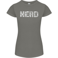 Nerd Word Art Geek Womens Petite Cut T-Shirt Charcoal
