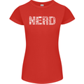 Nerd Word Art Geek Womens Petite Cut T-Shirt Red