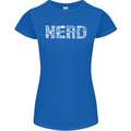 Nerd Word Art Geek Womens Petite Cut T-Shirt Royal Blue