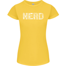 Nerd Word Art Geek Womens Petite Cut T-Shirt Yellow