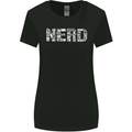 Nerd Word Art Geek Womens Wider Cut T-Shirt Black