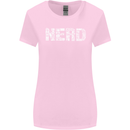 Nerd Word Art Geek Womens Wider Cut T-Shirt Light Pink