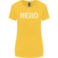 Nerd Word Art Geek Womens Wider Cut T-Shirt Yellow