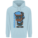 Nerd  Funny Gamer Gaming Childrens Kids Hoodie Light Blue