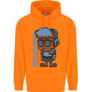 Nerd  Funny Gamer Gaming Childrens Kids Hoodie Orange