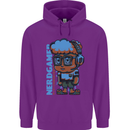 Nerd  Funny Gamer Gaming Childrens Kids Hoodie Purple