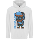 Nerd  Funny Gamer Gaming Childrens Kids Hoodie White