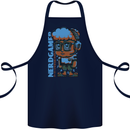 Nerd  Funny Gamer Gaming Cotton Apron 100% Organic Navy Blue