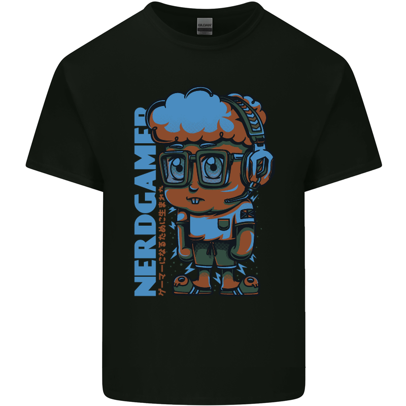 Nerd  Funny Gamer Gaming Kids T-Shirt Childrens Black
