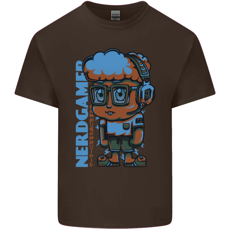 Nerd  Funny Gamer Gaming Kids T-Shirt Childrens Chocolate