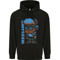 Nerd  Funny Gamer Gaming Mens 80% Cotton Hoodie Black