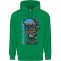 Nerd  Funny Gamer Gaming Mens 80% Cotton Hoodie Irish Green