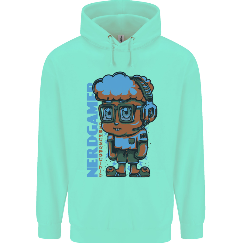 Nerd  Funny Gamer Gaming Mens 80% Cotton Hoodie Peppermint