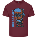 Nerd  Funny Gamer Gaming Mens Cotton T-Shirt Tee Top Maroon