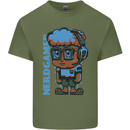 Nerd  Funny Gamer Gaming Mens Cotton T-Shirt Tee Top Military Green