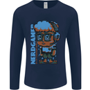 Nerd  Funny Gamer Gaming Mens Long Sleeve T-Shirt Navy Blue