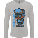 Nerd  Funny Gamer Gaming Mens Long Sleeve T-Shirt Sports Grey
