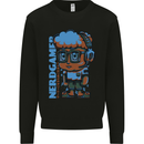 Nerd  Funny Gamer Gaming Mens Sweatshirt Jumper Black