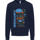 Nerd  Funny Gamer Gaming Mens Sweatshirt Jumper Navy Blue