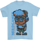 Nerd  Funny Gamer Gaming Mens T-Shirt Cotton Gildan Light Blue