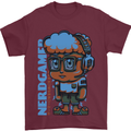 Nerd  Funny Gamer Gaming Mens T-Shirt Cotton Gildan Maroon