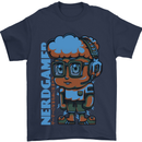 Nerd  Funny Gamer Gaming Mens T-Shirt Cotton Gildan Navy Blue