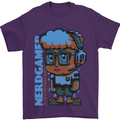 Nerd  Funny Gamer Gaming Mens T-Shirt Cotton Gildan Purple