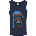 Nerd  Funny Gamer Gaming Mens Vest Tank Top Navy Blue