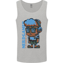 Nerd  Funny Gamer Gaming Mens Vest Tank Top Sports Grey