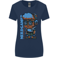 Nerd  Funny Gamer Gaming Womens Wider Cut T-Shirt Navy Blue