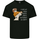 Nerdy Dirty Tattooed and Curvy Tattoo Mens Cotton T-Shirt Tee Top Black