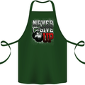 Never Give Up Gym Training Top Bodybuilding Cotton Apron 100% Organic Forest Green