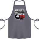 Never Give Up Gym Training Top Bodybuilding Cotton Apron 100% Organic Steel