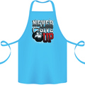 Never Give Up Gym Training Top Bodybuilding Cotton Apron 100% Organic Turquoise