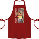 Never Surrender Rock Climbing Climber Cotton Apron 100% Organic Maroon