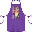 Never Surrender Rock Climbing Climber Cotton Apron 100% Organic Purple