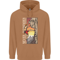 Never Surrender Rock Climbing Climber Mens 80% Cotton Hoodie Caramel Latte