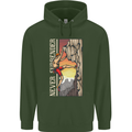 Never Surrender Rock Climbing Climber Mens 80% Cotton Hoodie Forest Green