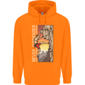 Never Surrender Rock Climbing Climber Mens 80% Cotton Hoodie Orange
