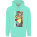 Never Surrender Rock Climbing Climber Mens 80% Cotton Hoodie Peppermint