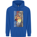 Never Surrender Rock Climbing Climber Mens 80% Cotton Hoodie Royal Blue