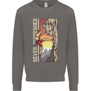 Never Surrender Rock Climbing Climber Mens Sweatshirt Jumper Charcoal