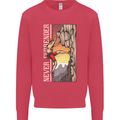 Never Surrender Rock Climbing Climber Mens Sweatshirt Jumper Heliconia