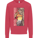 Never Surrender Rock Climbing Climber Mens Sweatshirt Jumper Heliconia