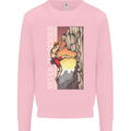 Never Surrender Rock Climbing Climber Mens Sweatshirt Jumper Light Pink