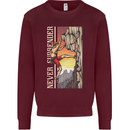 Never Surrender Rock Climbing Climber Mens Sweatshirt Jumper Maroon