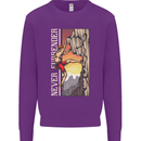Never Surrender Rock Climbing Climber Mens Sweatshirt Jumper Purple