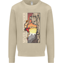 Never Surrender Rock Climbing Climber Mens Sweatshirt Jumper Sand