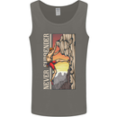 Never Surrender Rock Climbing Climber Mens Vest Tank Top Charcoal
